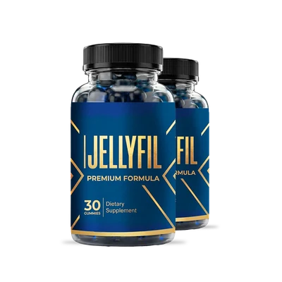 JellyFil bottles, front label, 30 gummies